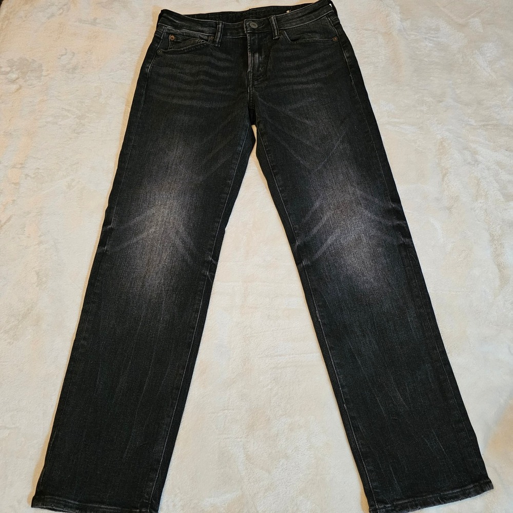 American Eagle Outfitters Next Level Flex Men's Black Distressed Jeans 29×30